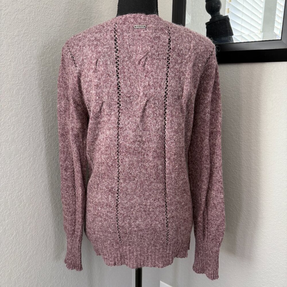 PRANA Mohair Wool Sweater Heather Marled Purple XL - Picture 7 of 15